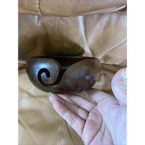 Wooden Yarn Bowl For Knitting And Crochet Darn Good Yarn 6x6x3" handmade Gift